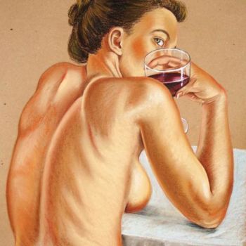 Schilderij getiteld "La passion du vin..." door Saïd Serge Berkane, Origineel Kunstwerk