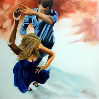 Painting titled "Bailando su jinete…" by Saïd Serge Berkane, Original Artwork