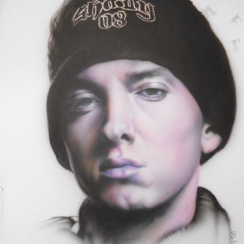 Картина под названием "Eminem" - Krem, Подлинное произведение искусства, Аэрограф