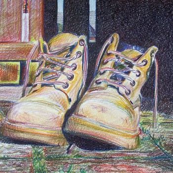 Painting titled "Boots" by Anna Shipstone, Original Artwork