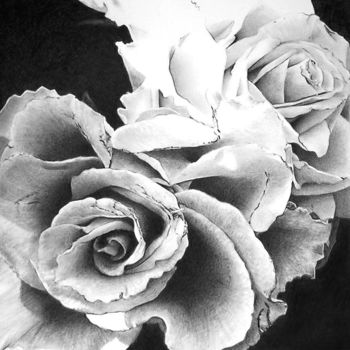 Painting titled "pencil_rose.jpg" by Anna Shipstone, Original Artwork