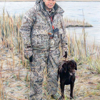 Zeichnungen mit dem Titel "hunter-dog-portrait…" von Anna Shipstone, Original-Kunstwerk, Andere
