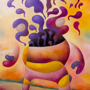 Peinture intitulée "Dispersion fatale" par Antony Squizzato, Œuvre d'art originale, Huile