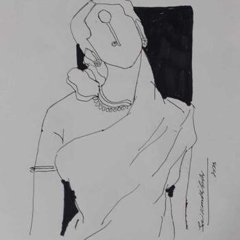 Tekening getiteld "Beauty" door Srikanth Babu Adepu, Origineel Kunstwerk, Marker