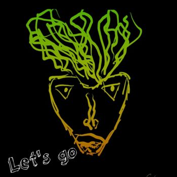 「visage(let's go)」というタイトルのデジタルアーツ Ssによって, オリジナルのアートワーク