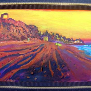 Pintura intitulada "playa california" por Sandra Soler, Obras de arte originais, Óleo