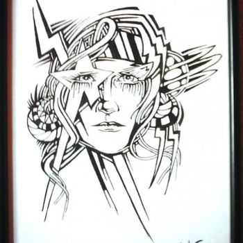 Drawing titled "pirata del sonido" by Sandra Soler, Original Artwork