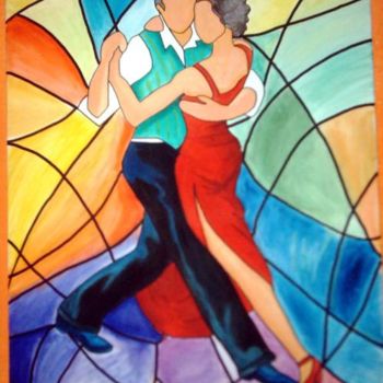 Schilderij getiteld "tango" door Sandra Soler, Origineel Kunstwerk, Anders