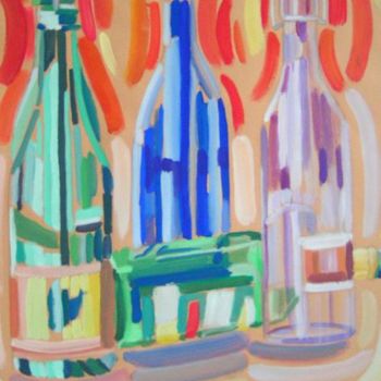 Pintura titulada "bouteilles" por Ssdm, Obra de arte original