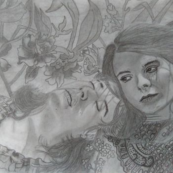 Zeichnungen mit dem Titel "Respire" von Shira Sadie, Original-Kunstwerk, Graphit