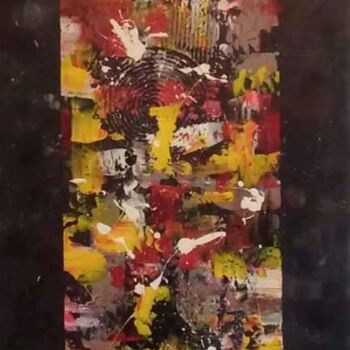 Painting titled "Symphonie insomniaq…" by St, Original Artwork, Acrylic Mounted on Wood Stretcher frame
