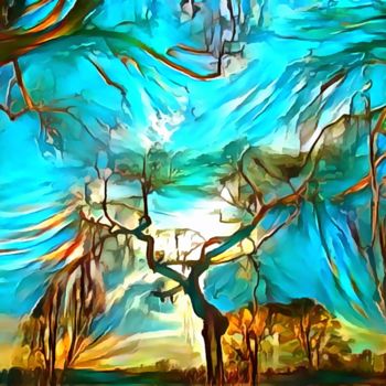Цифровое искусство под названием "vivid landscape.jpg" - Sergey Tihonov, Подлинное произведение искусства, Цифровая живопись