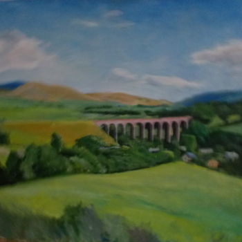Peinture intitulée "Bridge to Scotland." par Stanislav Khodak, Œuvre d'art originale, Huile