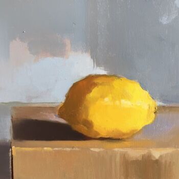 Pittura intitolato "squeezed lemon" da Stanislav Khodak, Opera d'arte originale, Olio