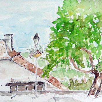 Painting titled "chauvigny-08-018a00…" by Stages Carnet De Voyage, Original Artwork