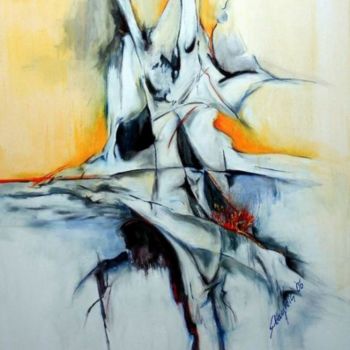 Painting titled "Frozen wind" by Diamantis Stagidis, Original Artwork, Oil