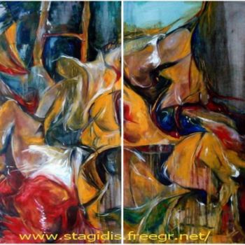 Painting titled "Wet choreography" by Diamantis Stagidis, Original Artwork