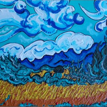 Pintura intitulada "Van Gogh Remix" por Grégory Staky, Obras de arte originais, Acrílico