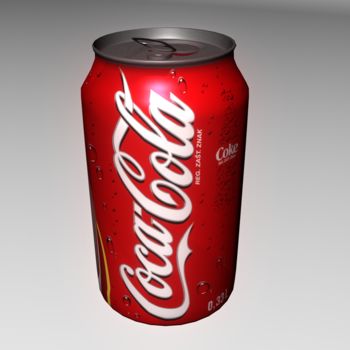 Arte digitale intitolato "Coca Cola can - NUR…" da Aleksandar Milic Stankovic, Opera d'arte originale, Modellazione 3D