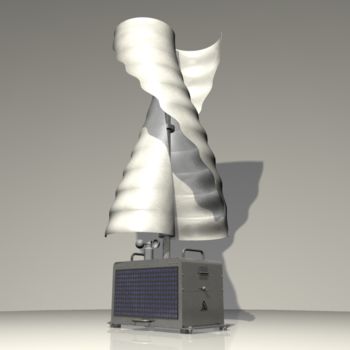 Design intitulée "Mobile wind turbine…" par Aleksandar Milic Stankovic, Œuvre d'art originale