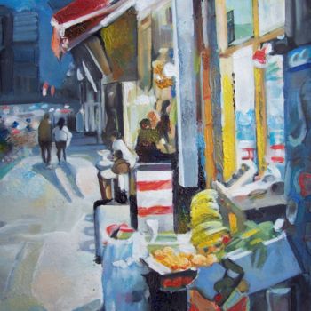 Malerei mit dem Titel "Edgware Road" von Stan Bigda, Original-Kunstwerk, Öl