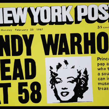 Peinture intitulée "Warhol is dead" par Stan, Œuvre d'art originale, Acrylique