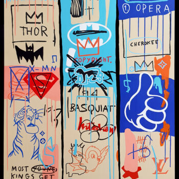 Peinture intitulée "Basquiat by STAN #2" par Stan, Œuvre d'art originale, Acrylique