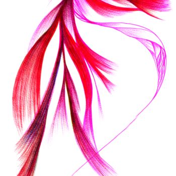 Drawing titled "lady-in-pink.png" by Stan.Phi, Original Artwork, Ballpoint pen