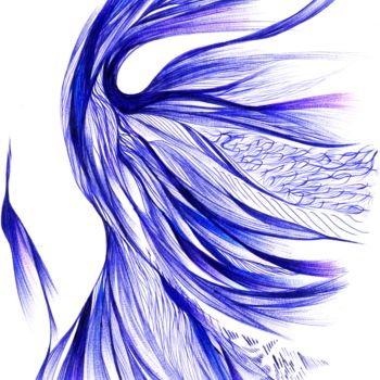 Drawing titled "esprit-glaciaire.jpg" by Stan.Phi, Original Artwork, Ballpoint pen