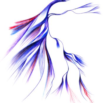 Disegno intitolato "blue-bird.png" da Stan.Phi, Opera d'arte originale, Biro