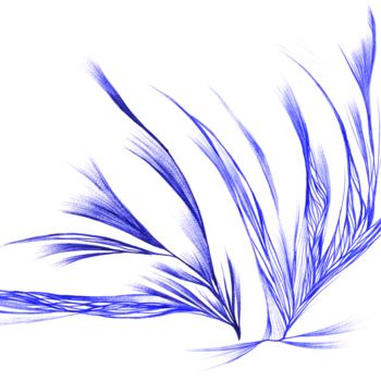 Desenho intitulada "blue-flowers-from-t…" por Stan.Phi, Obras de arte originais, Canetac de aerossol