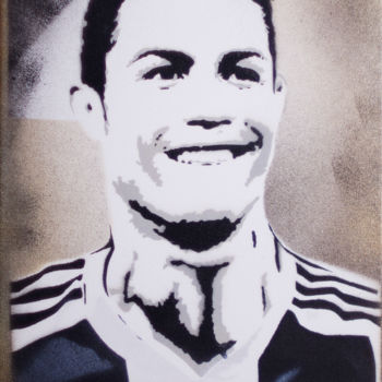 Painting titled "Christiano Ronaldo…" by Stan Spray Art, Original Artwork, Spray paint