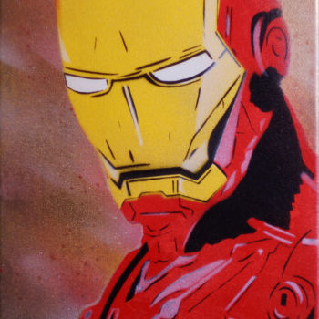 Картина под названием "Iron Man Spray" - Stan Spray Art, Подлинное произведение искусства, Рисунок распылителем краски