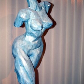 Sculptuur getiteld "Nu bleu" door Robert Meeder, Origineel Kunstwerk