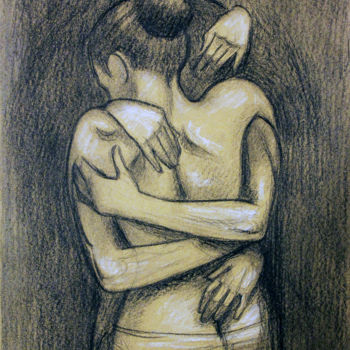 Zeichnungen mit dem Titel "embrace_23" von Stanislao, Original-Kunstwerk, Graphit