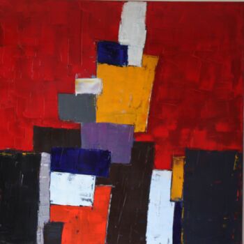 제목이 "Interactions carrées"인 미술작품 Stanislas Maurer로, 원작, 기름