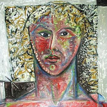 Malerei mit dem Titel "ID 124 Mensch" von Stanislaus Szypura (Stacho), Original-Kunstwerk