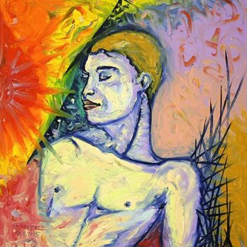 Painting titled "ID 640 Human being…" by Stanislaus Szypura (Stacho), Original Artwork