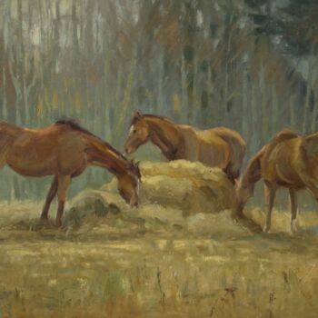 Pintura intitulada "Horses vol2" por Stanislav Antipov, Obras de arte originais