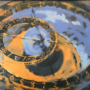 Schilderij getiteld "Time" door Stanislav Bankasov, Origineel Kunstwerk, Pastel