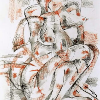 Desenho intitulada "Act-VII" por Stanislav Bojankov, Obras de arte originais, Carvão