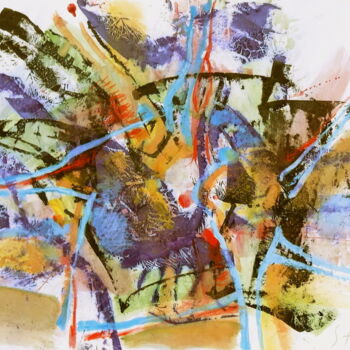 Malerei mit dem Titel "Improvisation-XXXI" von Stanislav Bojankov, Original-Kunstwerk, Acryl
