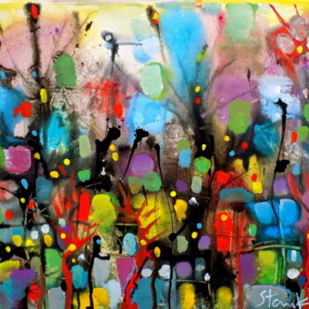 Картина под названием "Just rainy-LXXIII" - Stanislav Bojankov, Подлинное произведение искусства, Акрил
