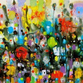 Malerei mit dem Titel "Just rainy-LXXV" von Stanislav Bojankov, Original-Kunstwerk, Acryl