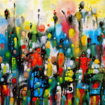 Painting titled "Just rainy-LXXXV" by Stanislav Bojankov, Original Artwork, Acrylic