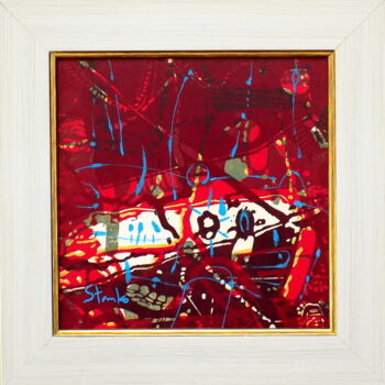 绘画 标题为“Abstract-II(illumin…” 由Stanislav Bojankov, 原创艺术品, 颜料 安装在纸板上