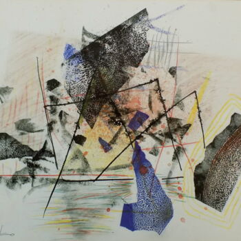 제목이 "Abstract landscape-…"인 미술작품 Stanislav Bojankov로, 원작, 숯