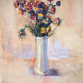 Peinture intitulée "Flowers" par Stanislav Bojankov, Œuvre d'art originale, Aquarelle