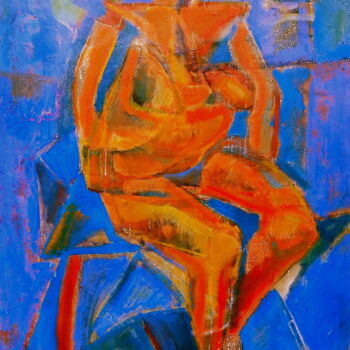 Painting titled "Figure" by Stanislav Bojankov, Original Artwork, Acrylic