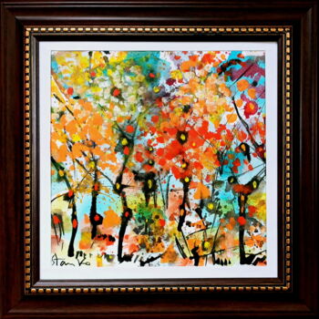 Картина под названием "Seasons-autumn" - Stanislav Bojankov, Подлинное произведение искусства, Акрил